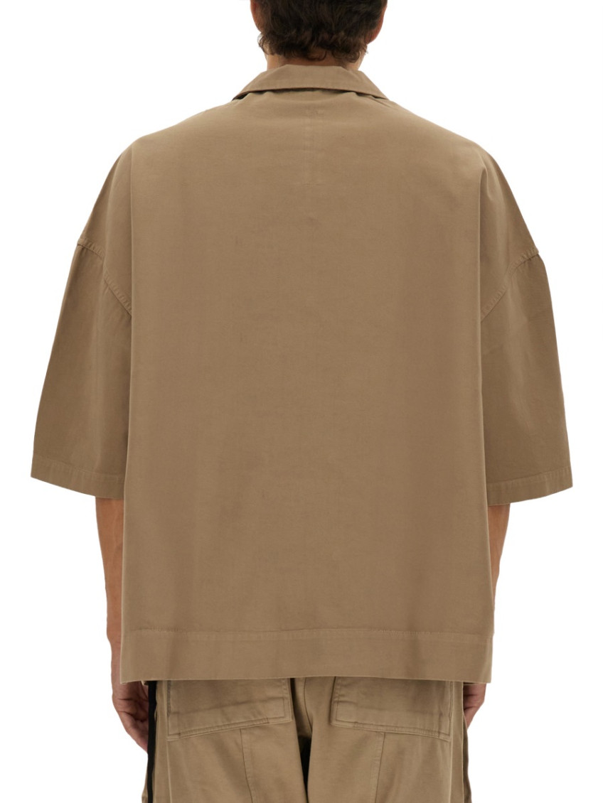 Brown Oversized Solid Shirt