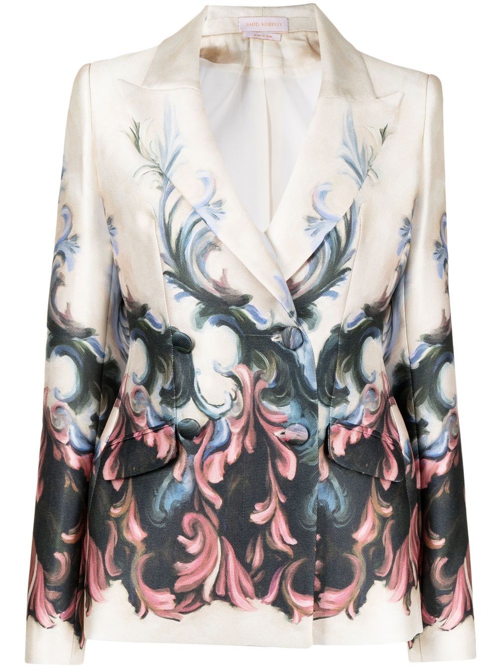 Mikado Pique chromatic-printed jacket - Neutrals