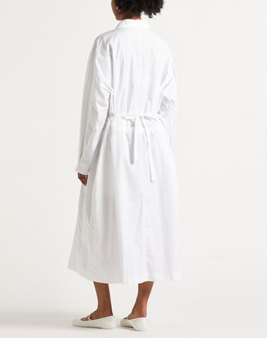 Woman Midi dress White Size 8 Cotton