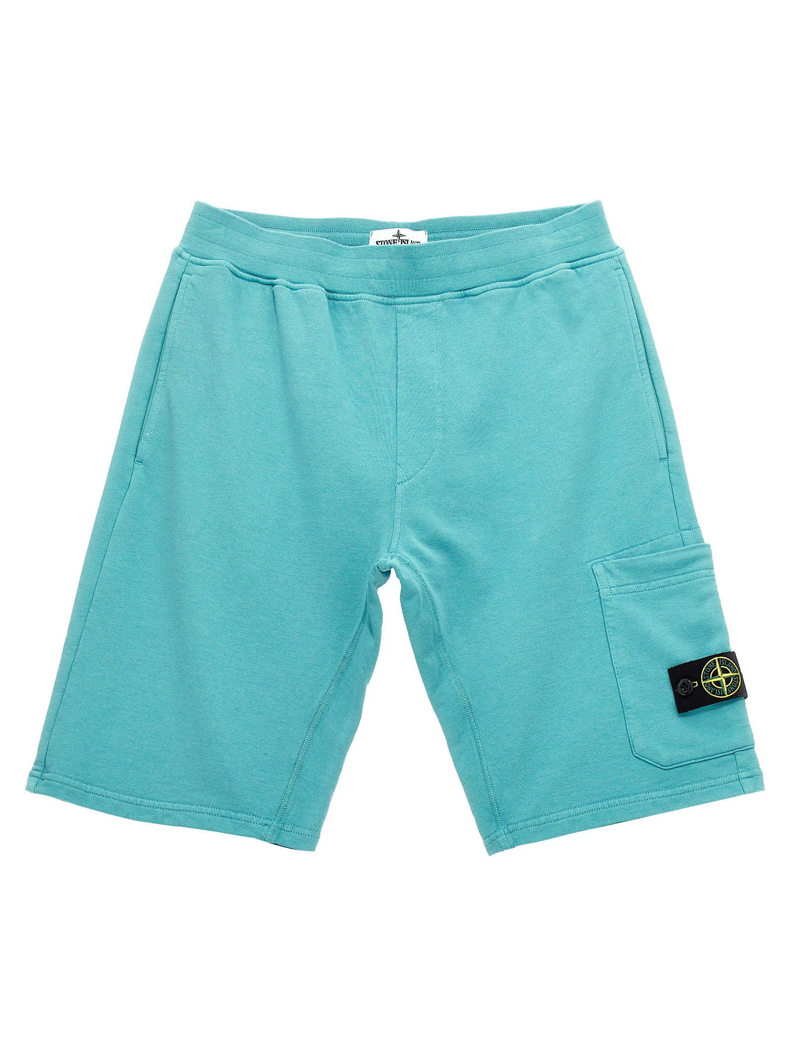 Organic Cotton Cargo Bermuda Shorts — Turquoise