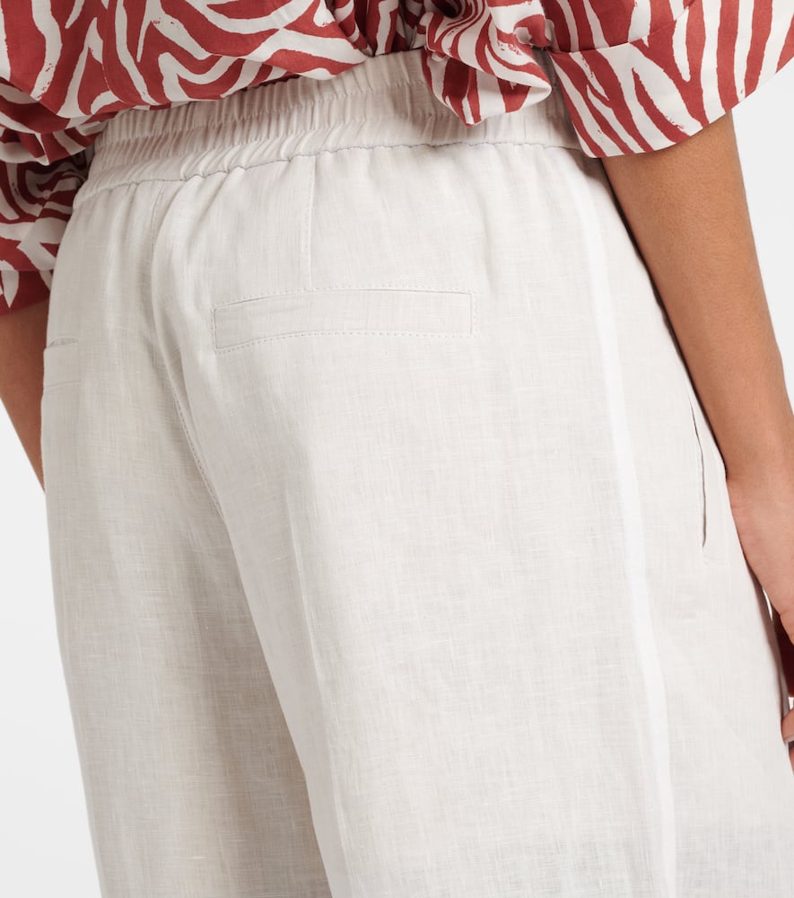 Linen wide-leg pants