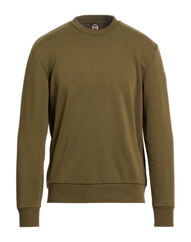 Man Sweatshirt Military green Size L Cotton, Polyester