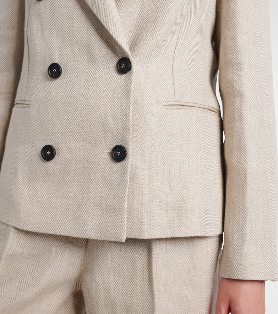 Linen and cotton blazer