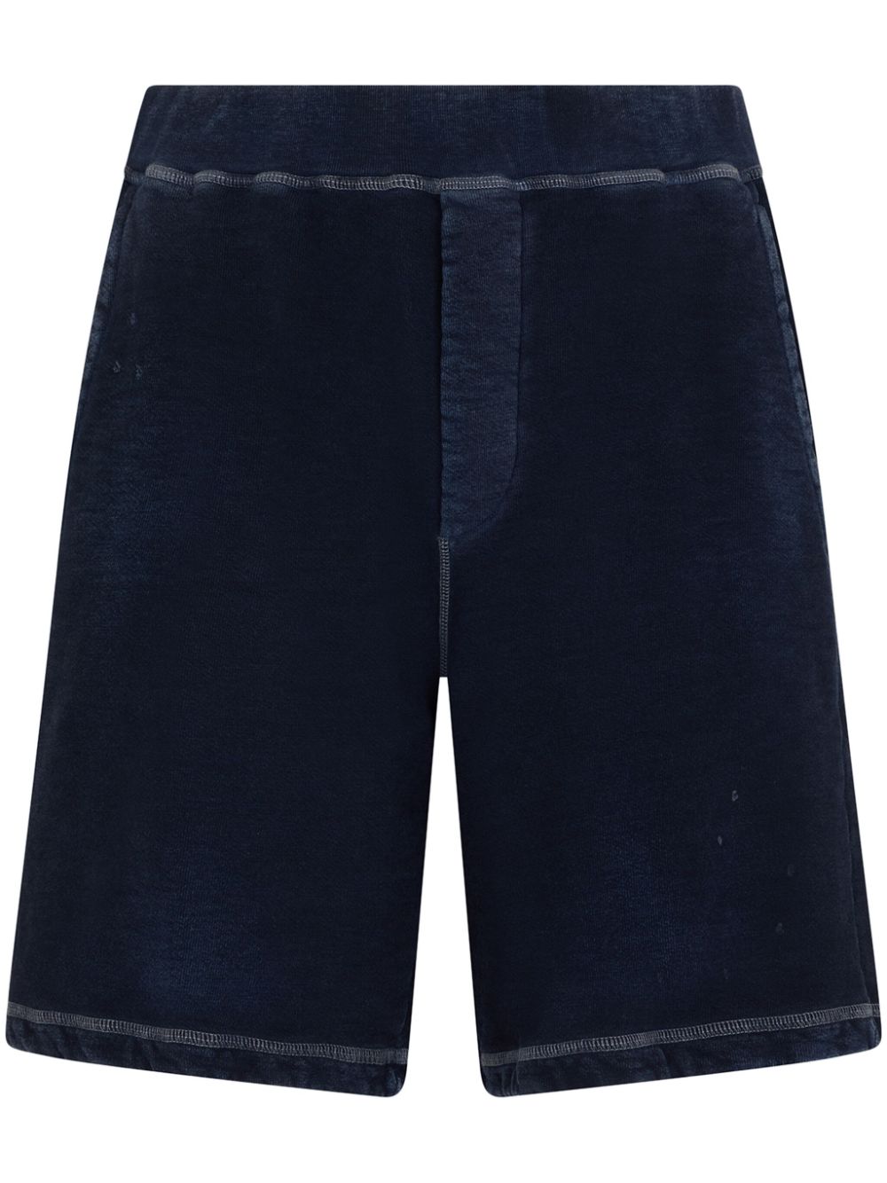 Logo-print cotton shorts - Blue