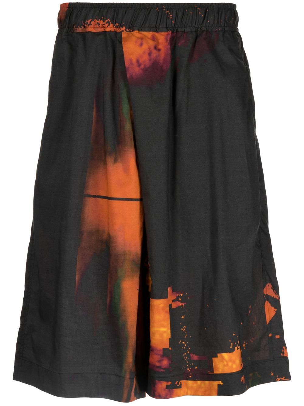Tie-dye Bermuda shorts - Black