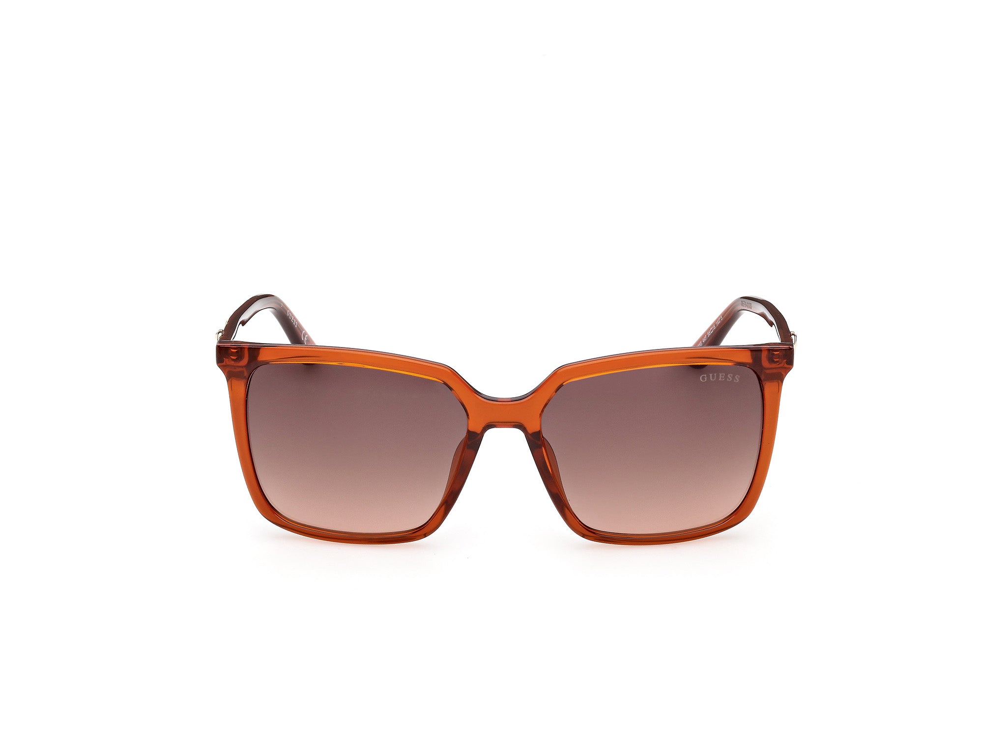 Guess Mujer Guess GU00258 44F Gafas de sol Inyectado Naranja Marrón Cuadrada Norma