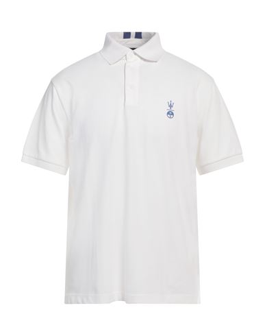 Man Polo shirt White Size S Cotton, Elastane