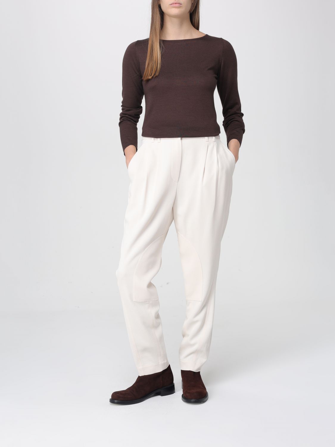 Pants Woman color Yellow Cream
