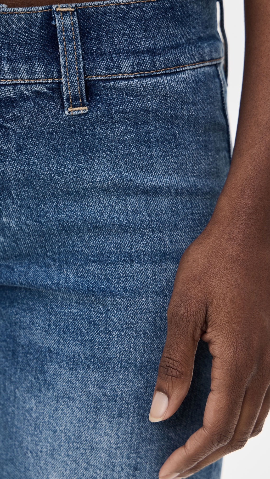 Slay Clean Wide Leg Ankle Jeans Avery Blue