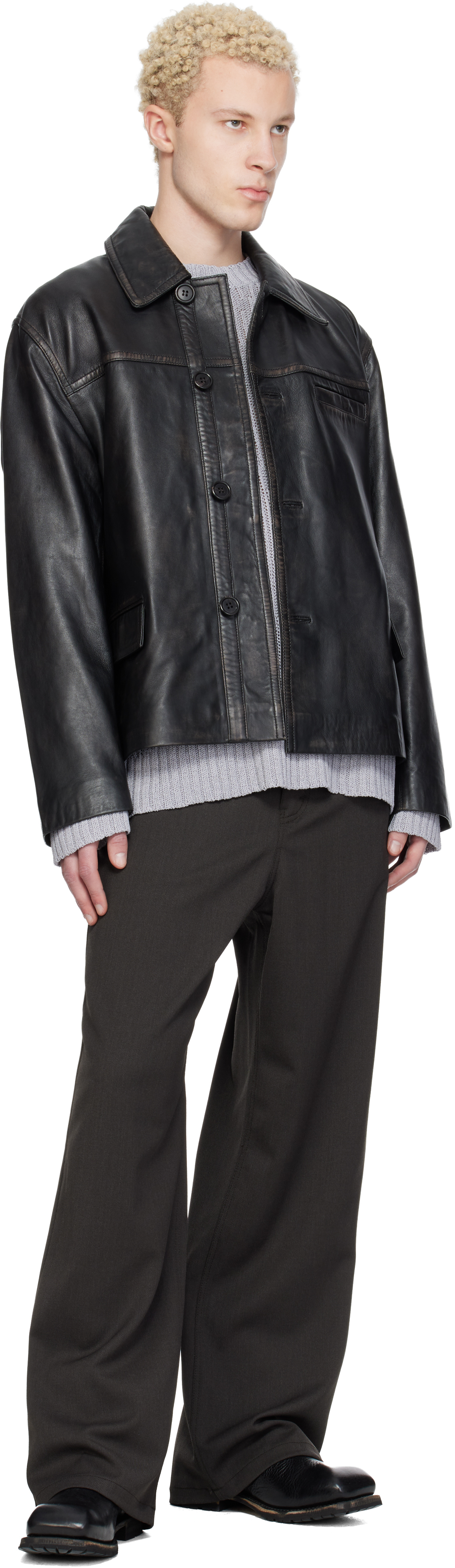 Brown Loose-Fit Stellar Trousers
