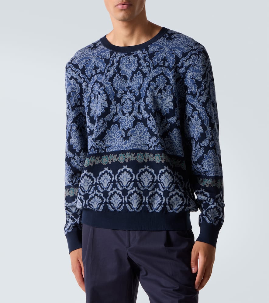 Intarsia cotton sweater