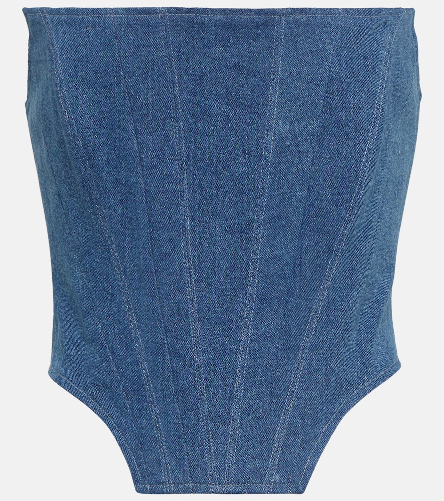 Denim bustier top