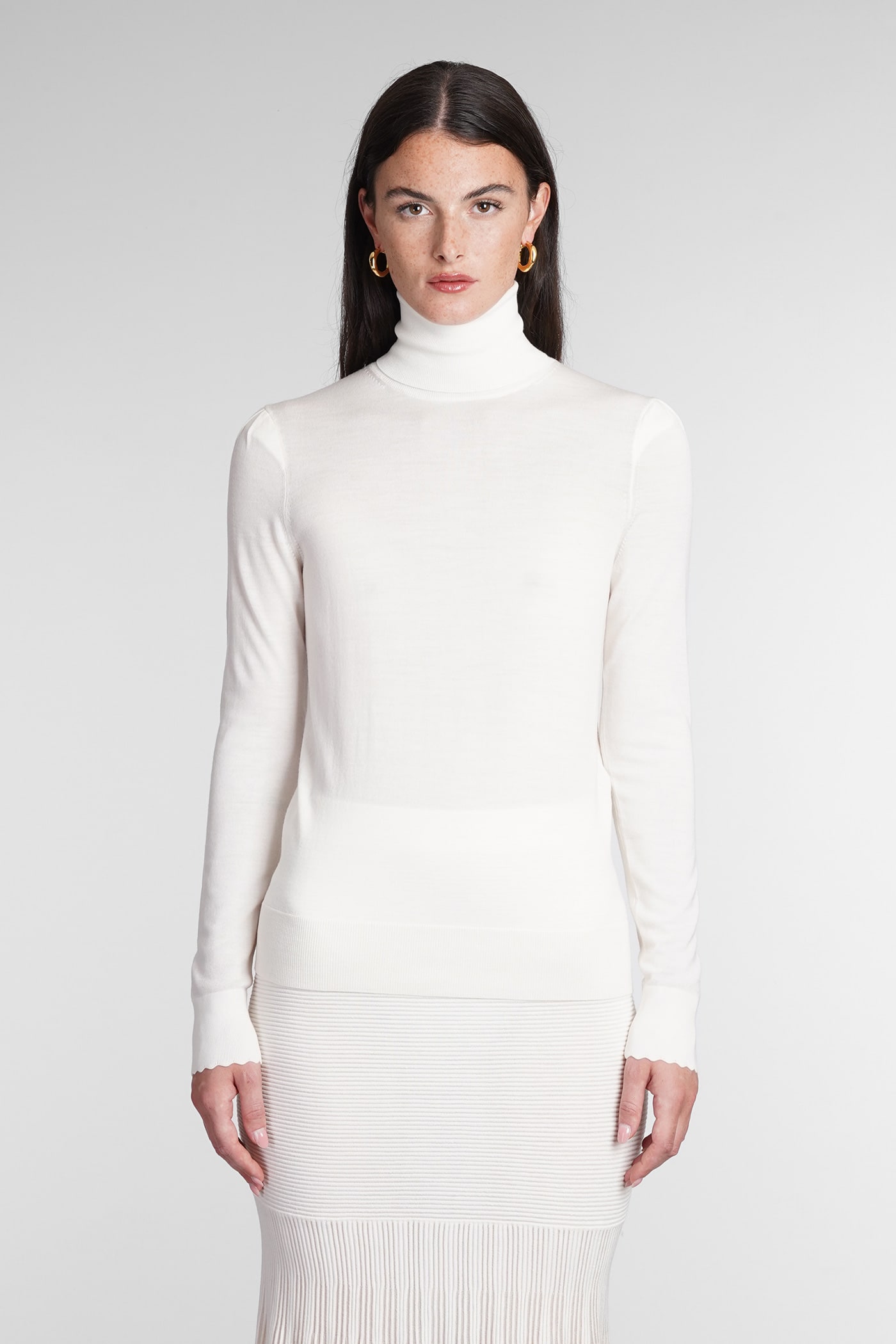 Knitwear In Beige Wool