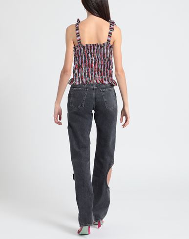 Woman Top Red Size S Polyester, Cotton, Linen