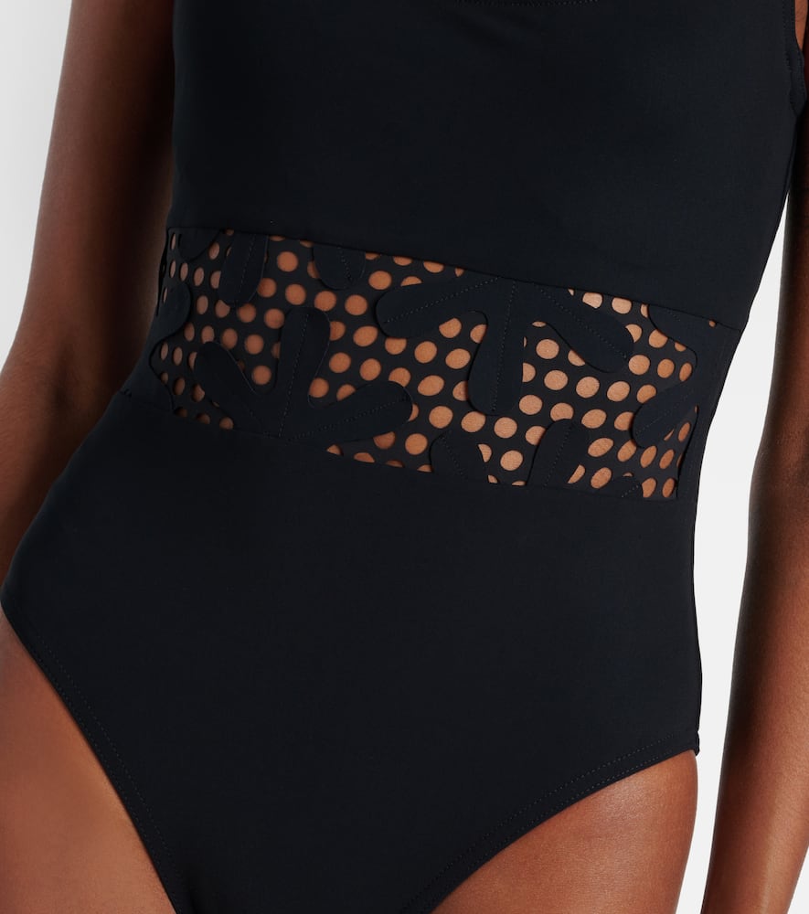 Floral cutout swimsuit