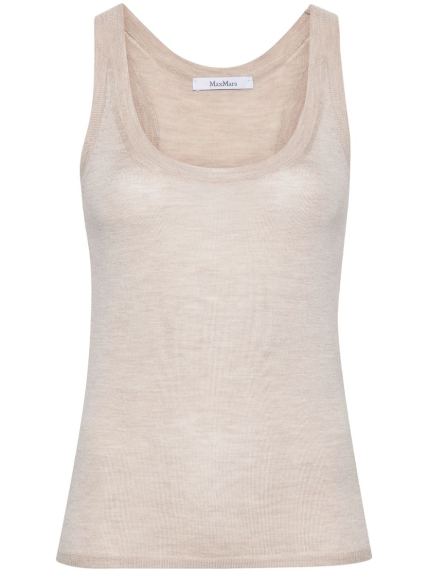 Straight Hem Sleeveless Top