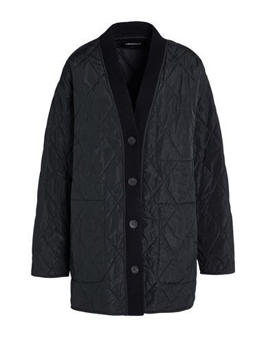 Woman Puffer Black Size 12 Polyester, Virgin Wool, Silk, Cashmere