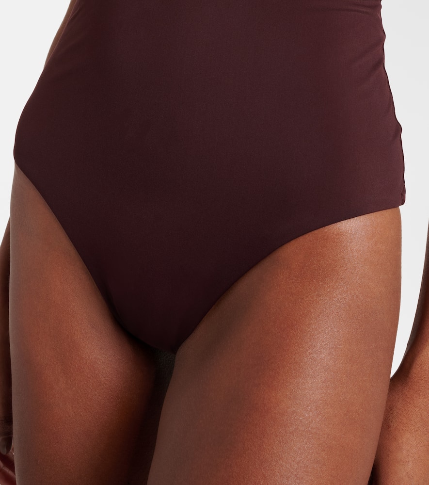 Keyhole halterneck swimsuit