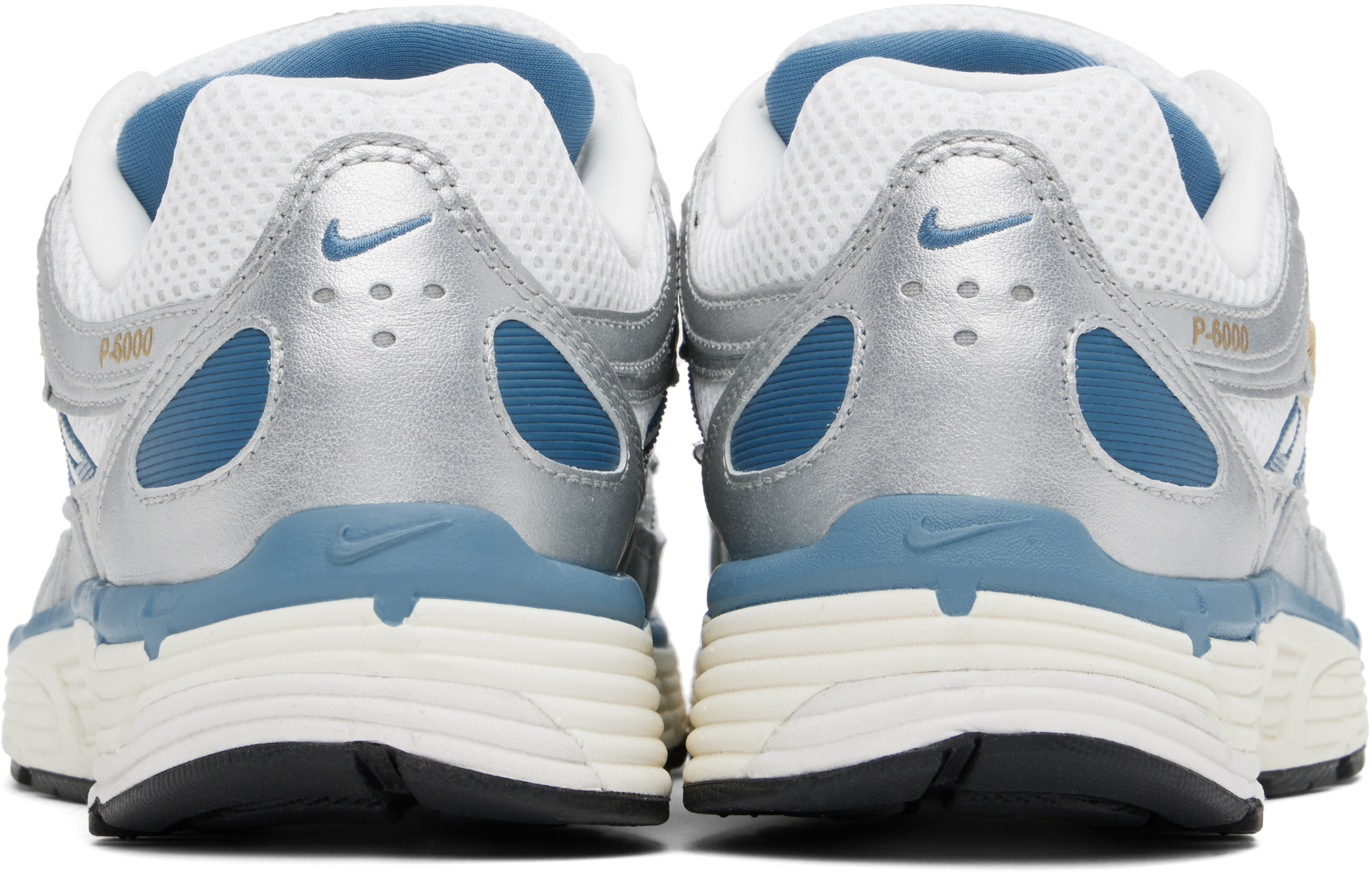 White & Blue P-6000 Sneakers
