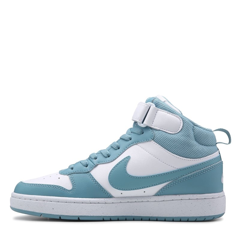 Kids' Court Borough Mid 2 High Top Sneaker Big Kid Shoes (Denim/White)