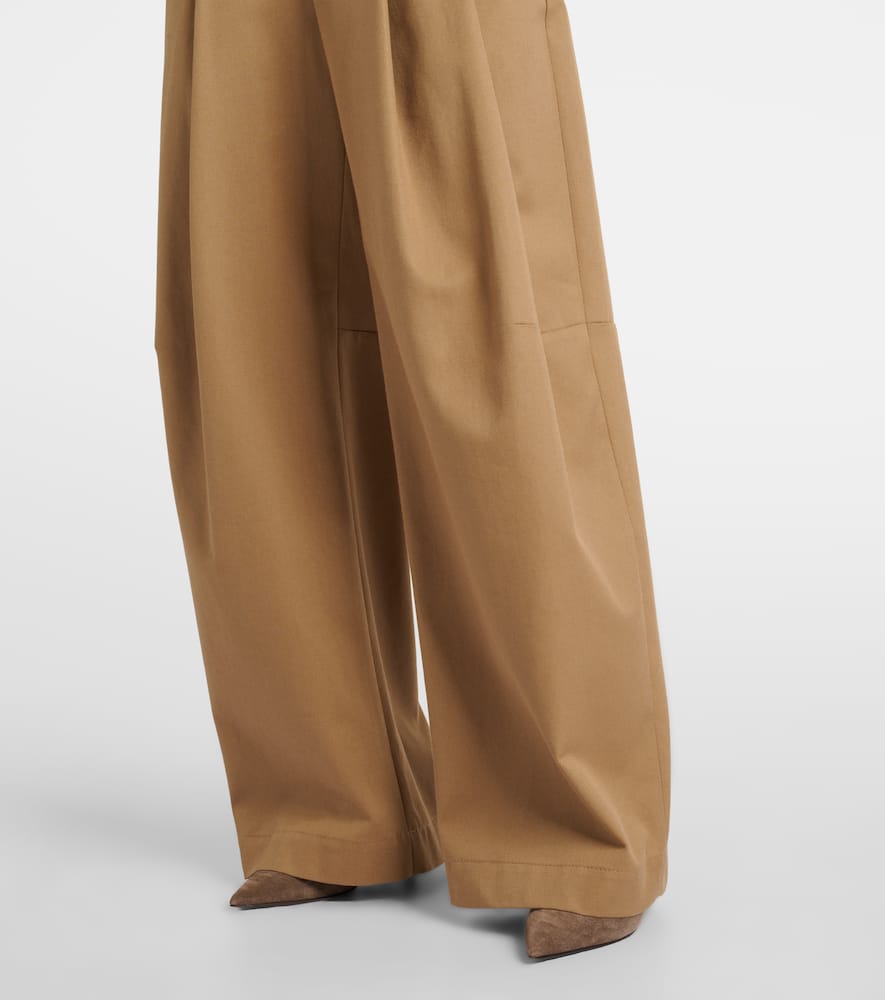 Monili cotton wide-leg pants