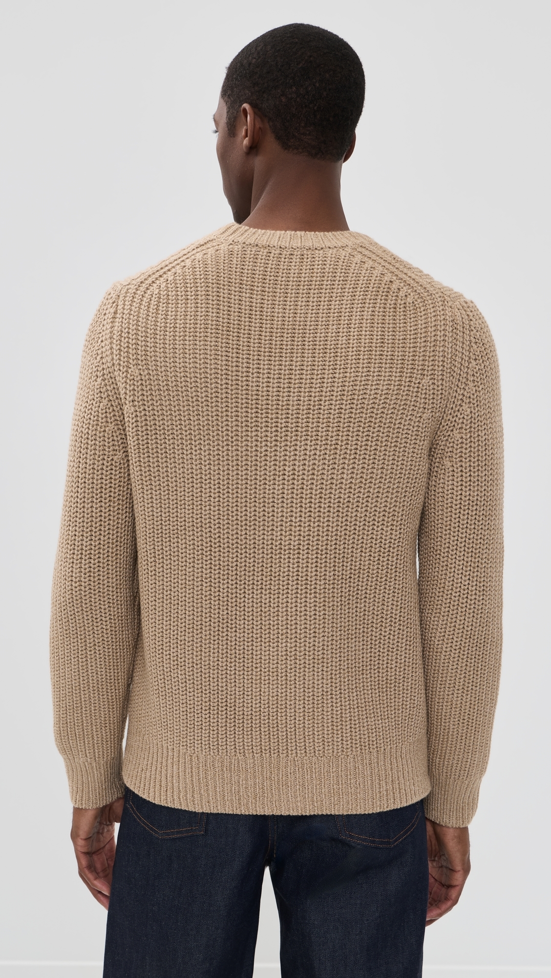 Utility Shaker Crew Neck Sweater H River Sand