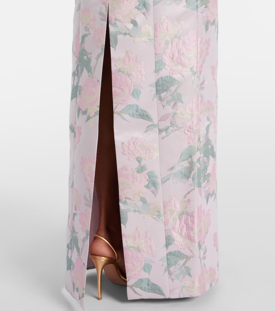Odessa floral brocade corset gown