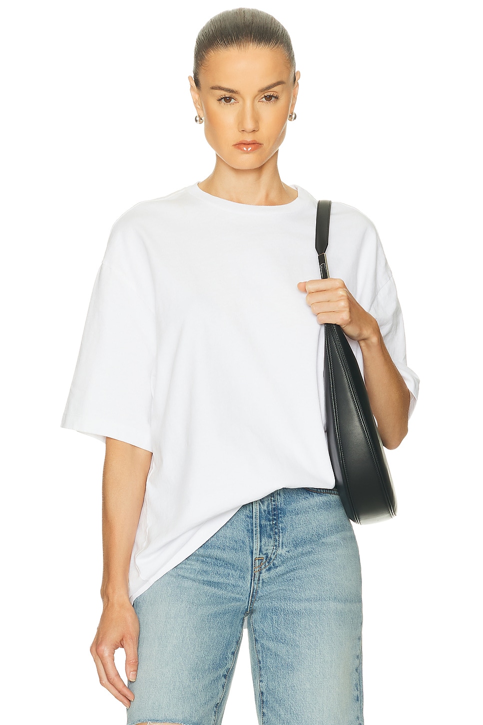 GRLFRND XL Tee in White - White. M-L also in