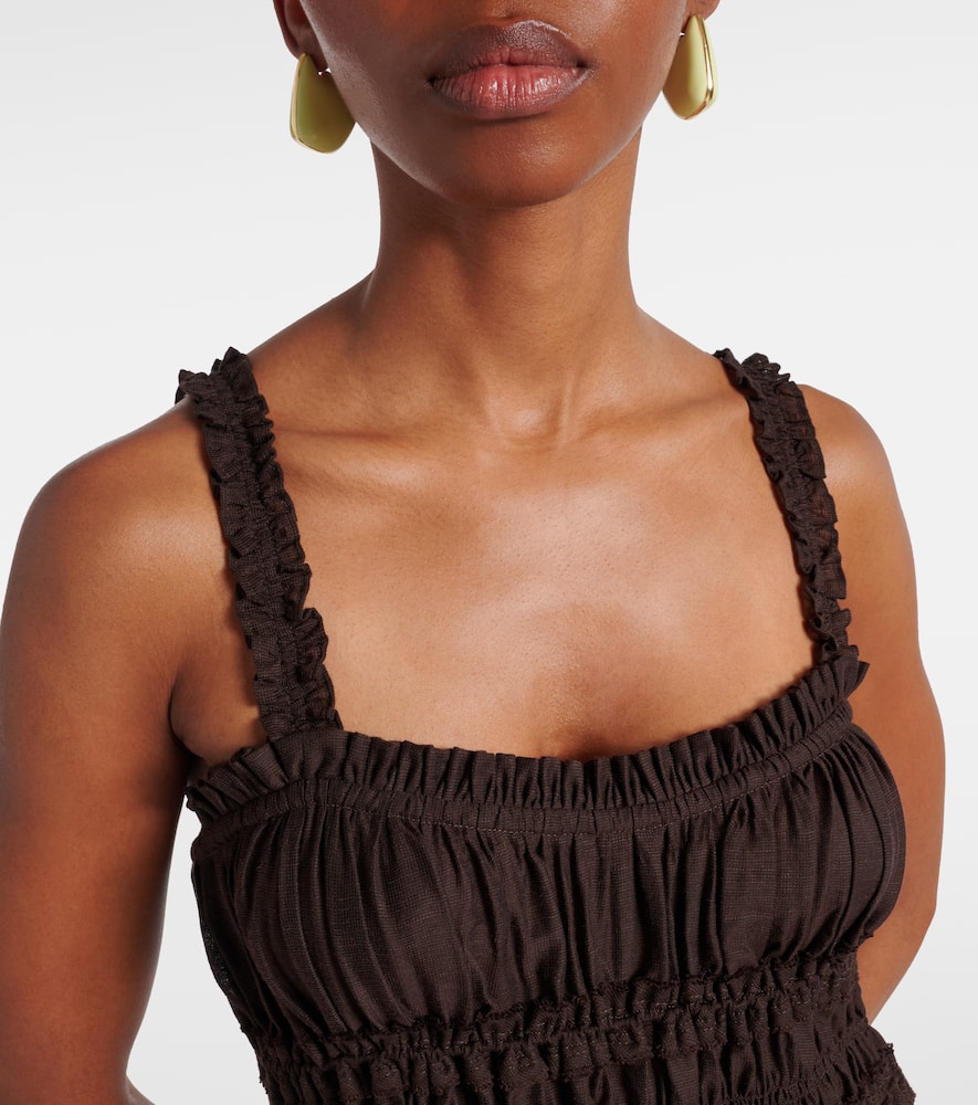 Smocked midi dress