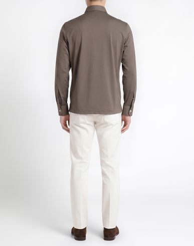 Next Man Polo shirt Dark brown Size M Polyamide, Elastane