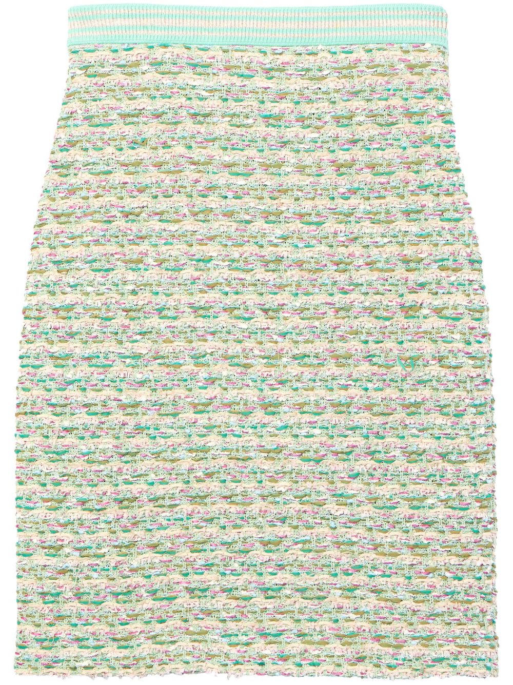 Bouclé mini skirt - Green
