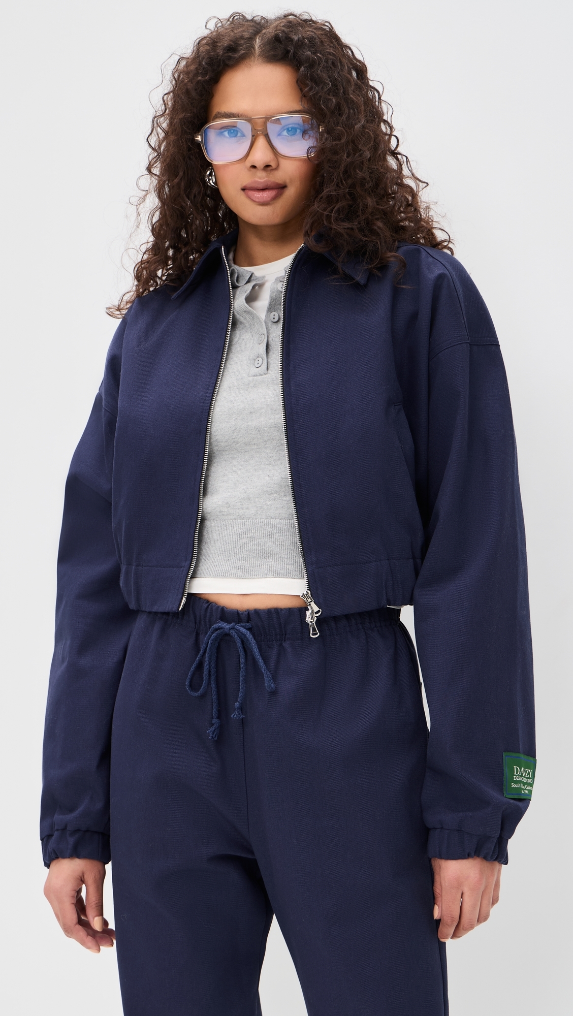 Cropped Jacket Navy
