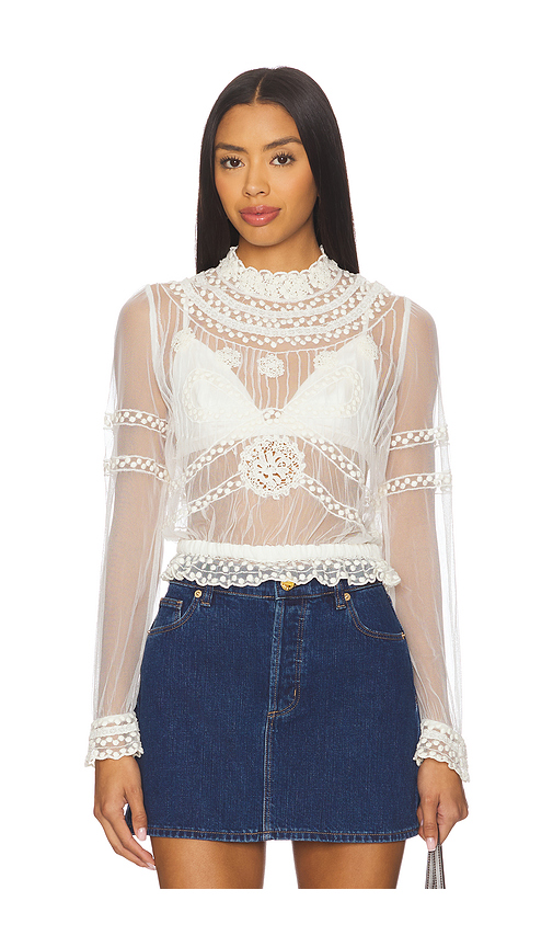 Free People x REVOLVE Forever Romance Blouse in Ivory. XS. Also in L, M