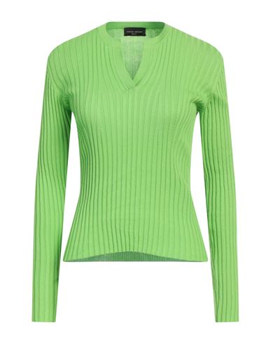 Roberto Collina Woman Sweater Lime green Size S Cotton