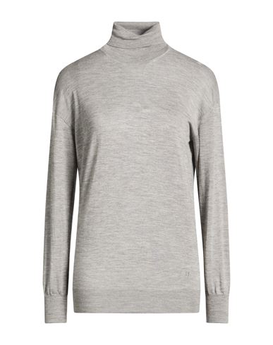 Woman Turtleneck Grey Size S Cashmere, Silk