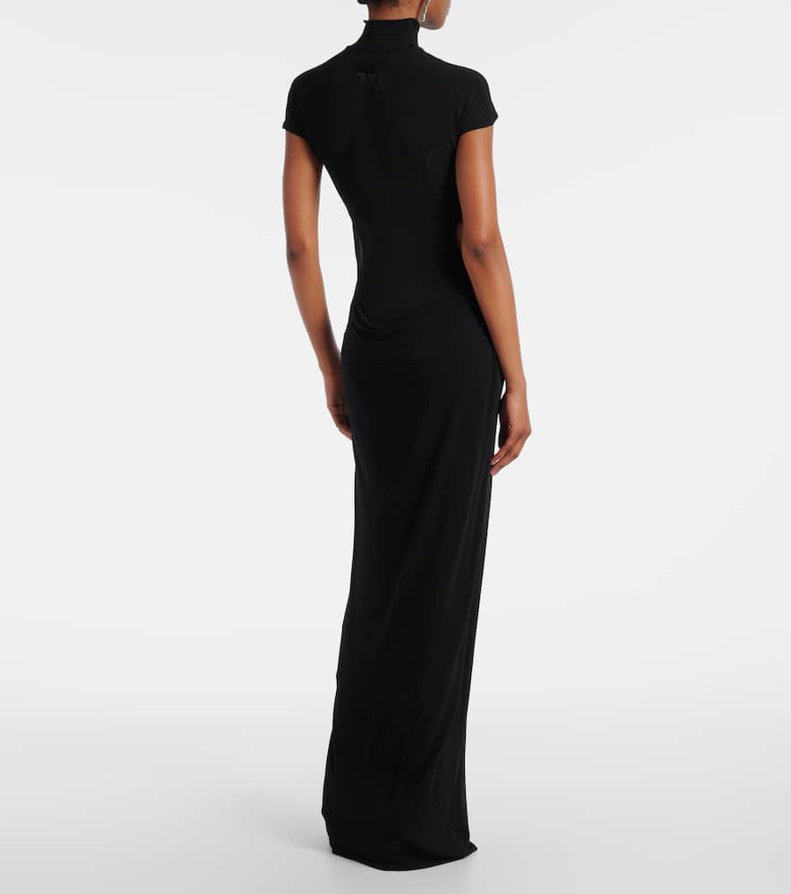 Velvet jersey maxi dress