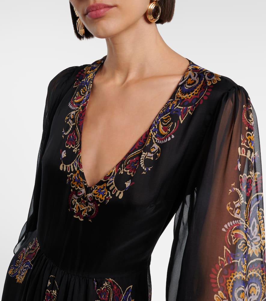 Paisley silk maxi dress