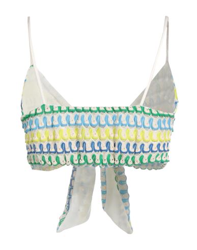 Woman Top Cream Size M Polyester, Elastic fibres
