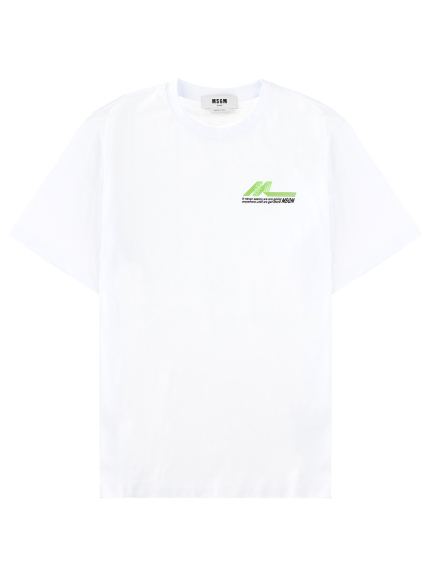 White Logo Crew Neck T-Shirt