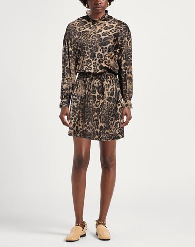 Woman Mini dress Camel Size 4 Polyester