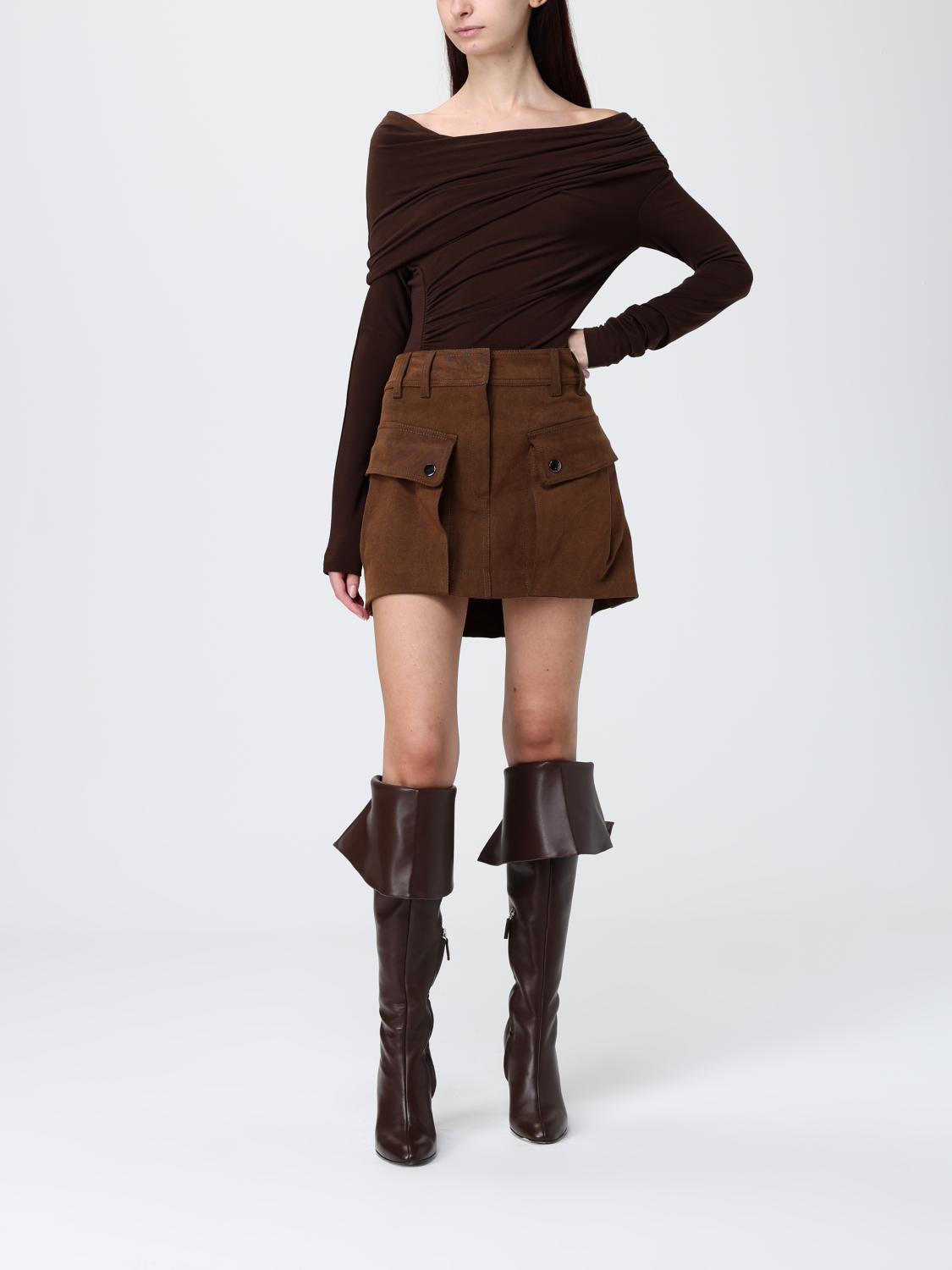 Skirt Woman color Brown