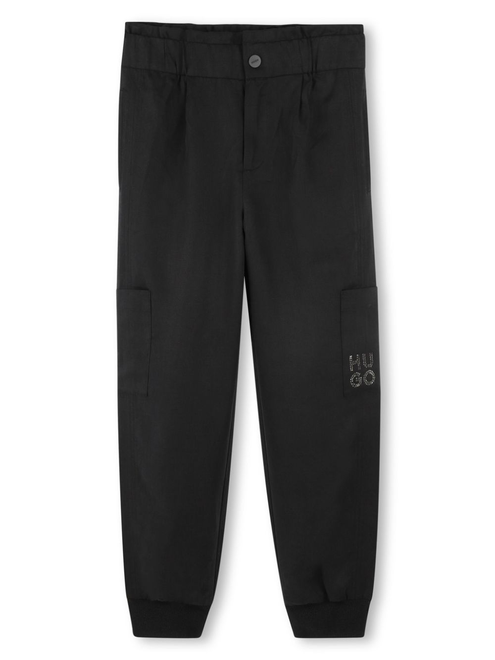 Logo-appliqué trousers - Black