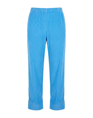 Woman Pants Azure Size M Cotton