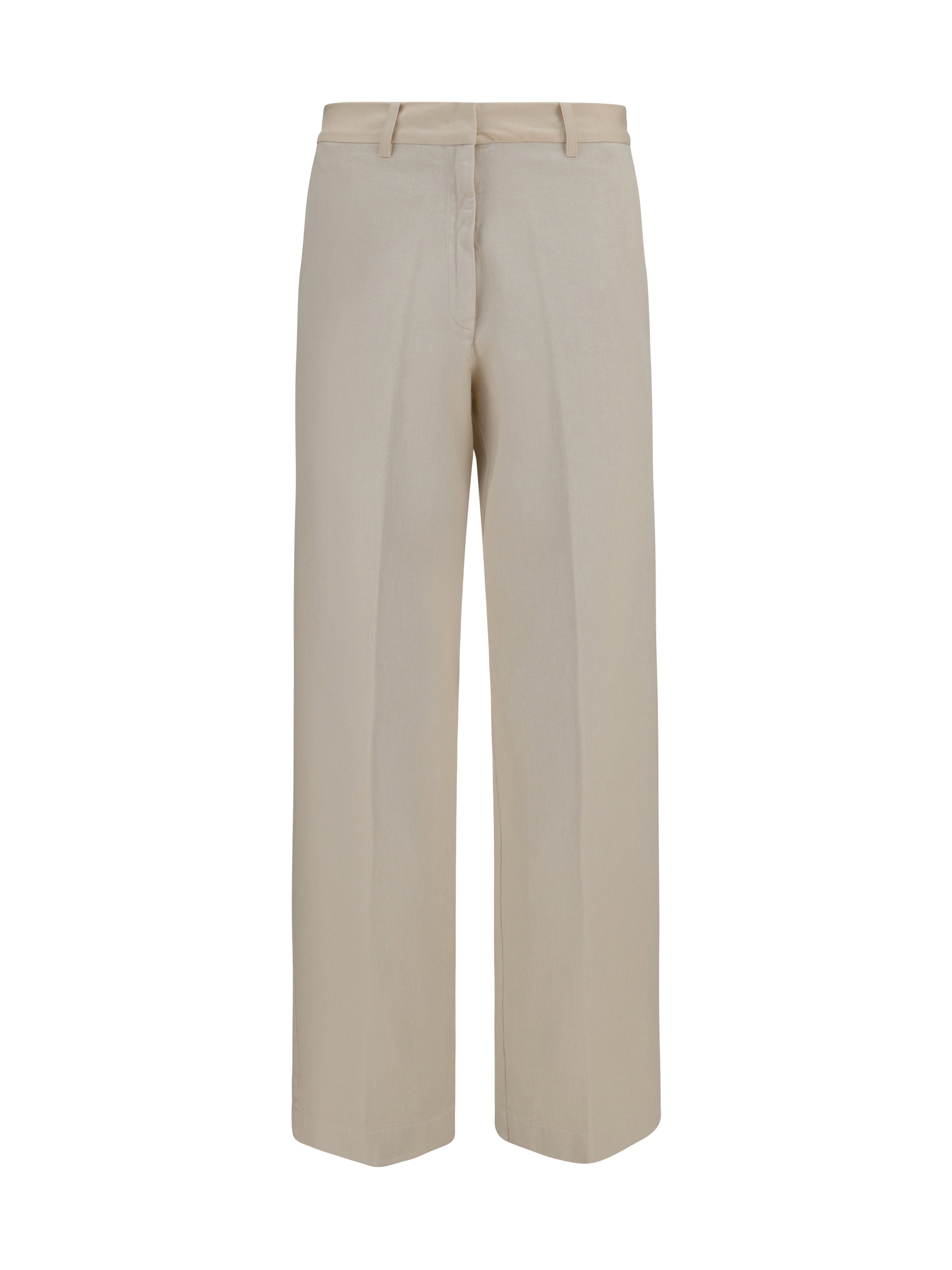 Cotton Trousers — Beige