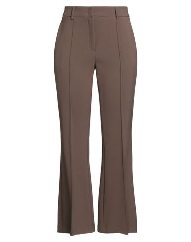 Woman Pants Brown Size 12 Polyester, Viscose, Cotton, Elastane
