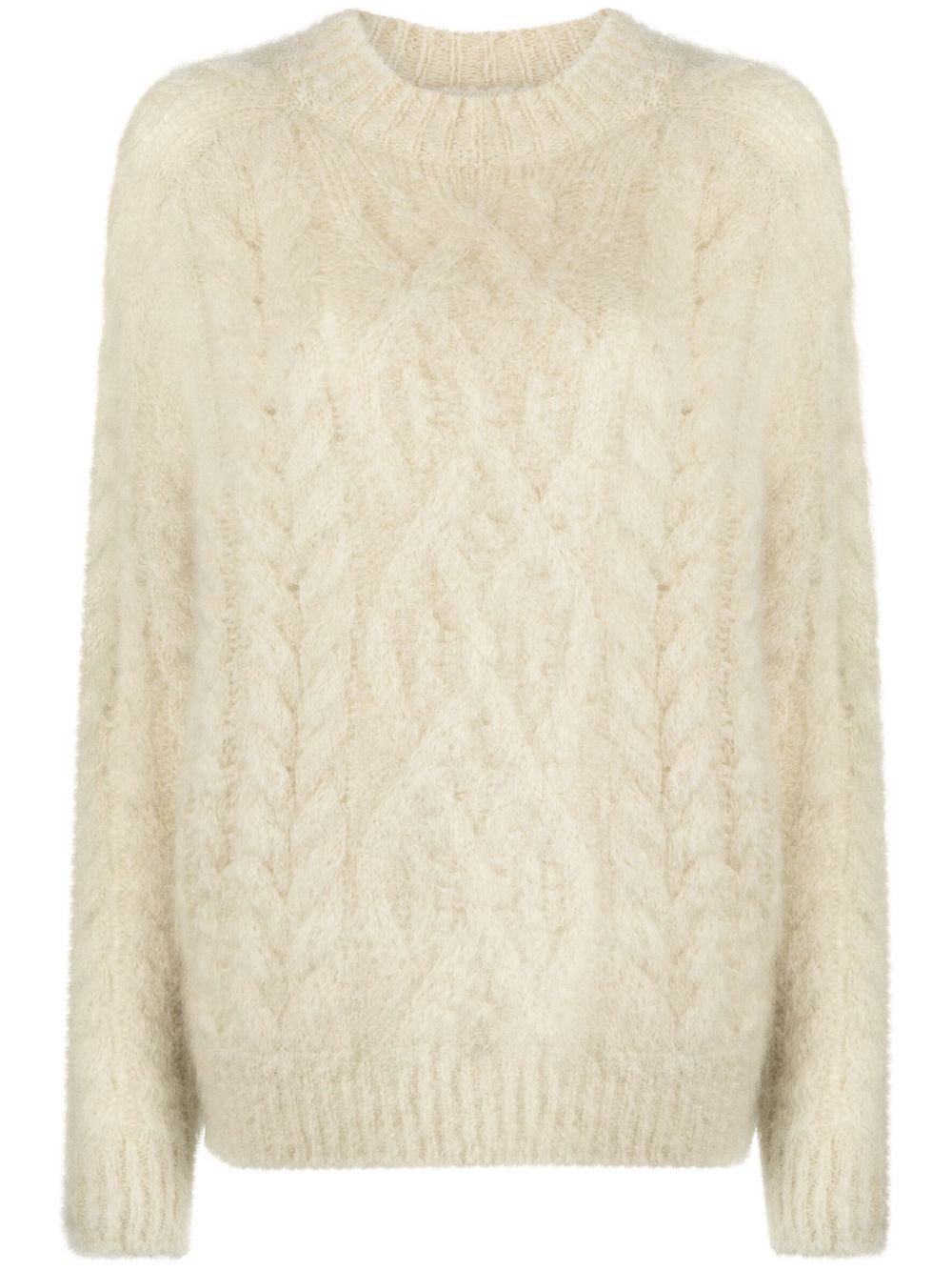 Thomas cable-knit jumper - Neutrals