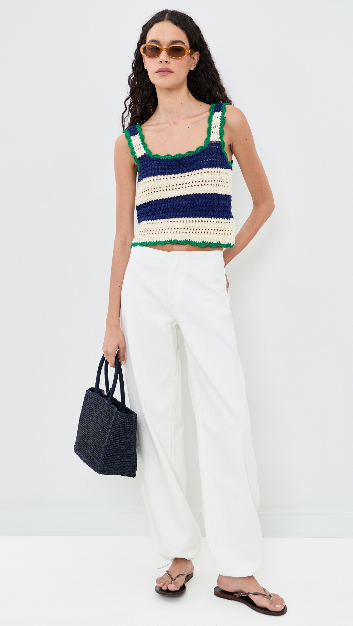 Justine Sweater Tank Nvy w/ Aw Stripe