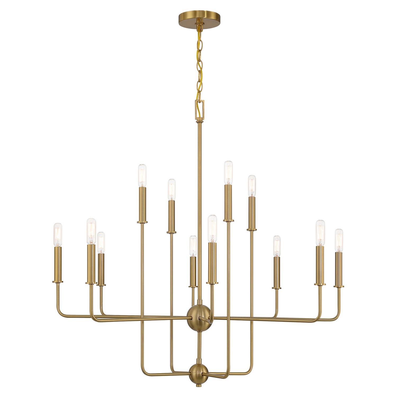Avondale 12-Light Chandelier in Warm Bra