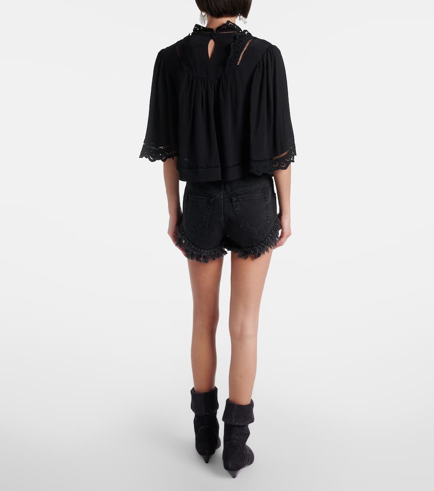 Frany broderie anglaise crêpe top