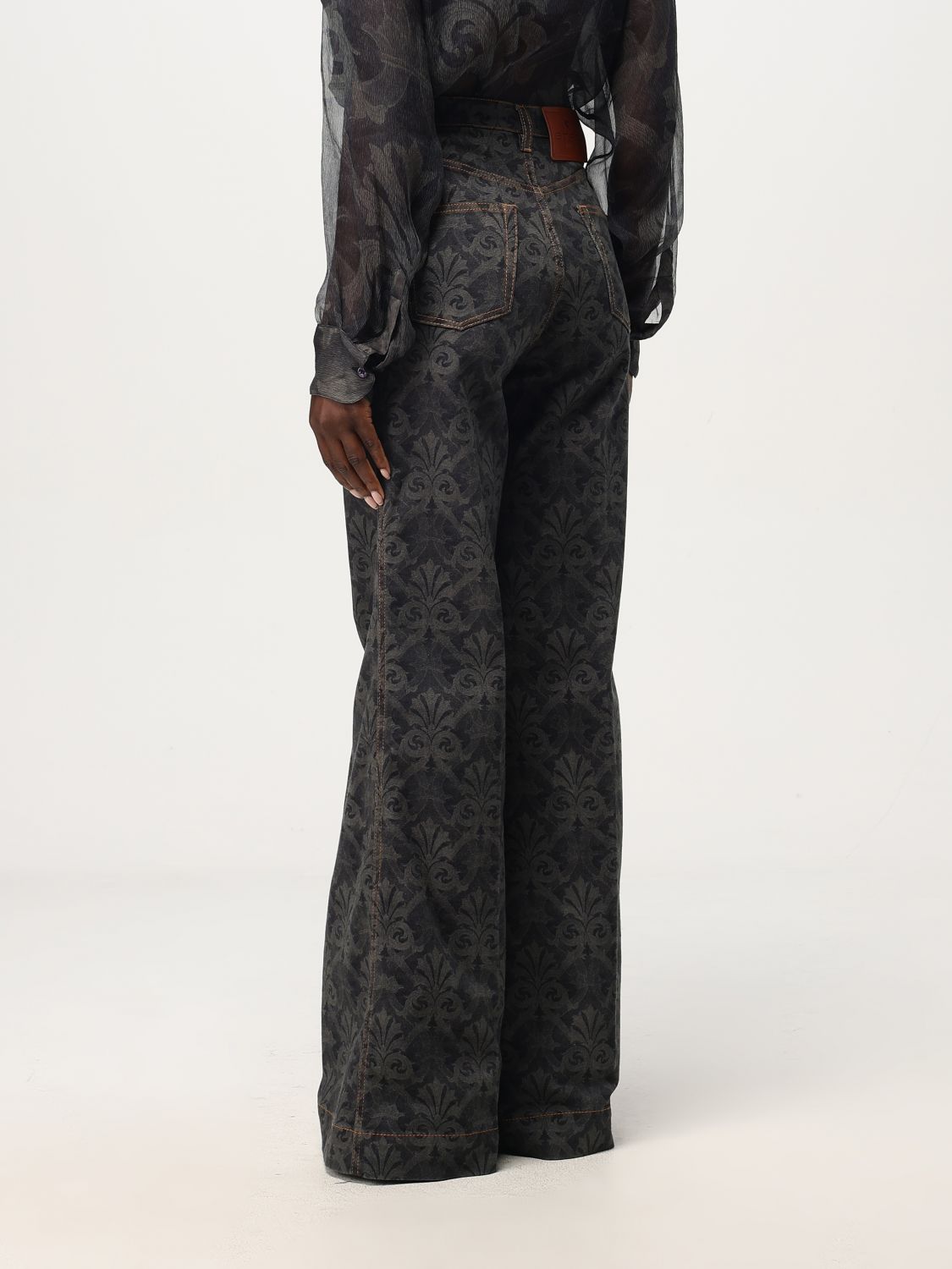 Printed flared jeans - Blue